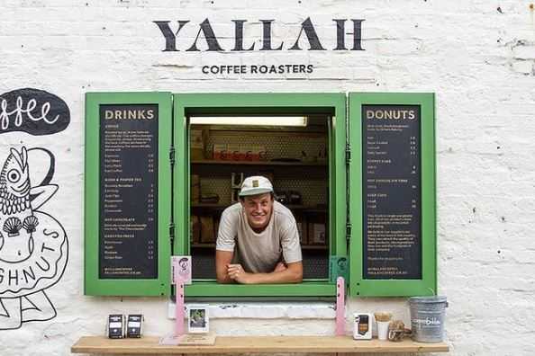 Yallah coffee cart in St Ives