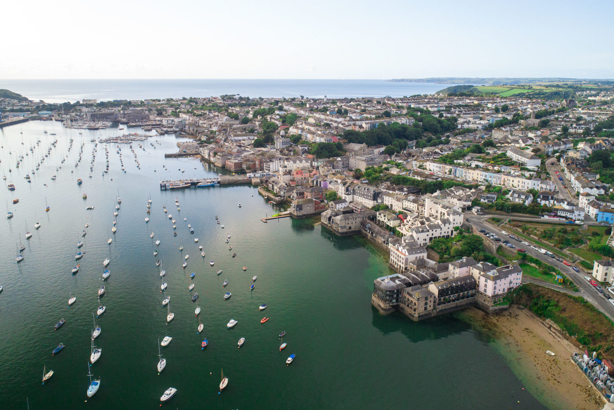 Overlooking Falmouth, close to the Packet Quays