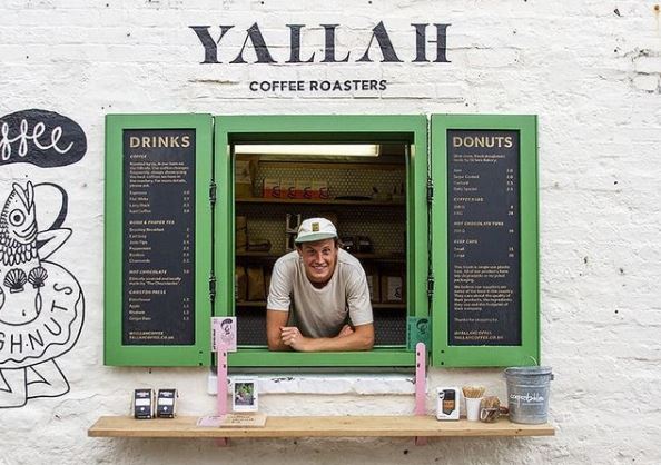 Yallah coffee cart in St Ives